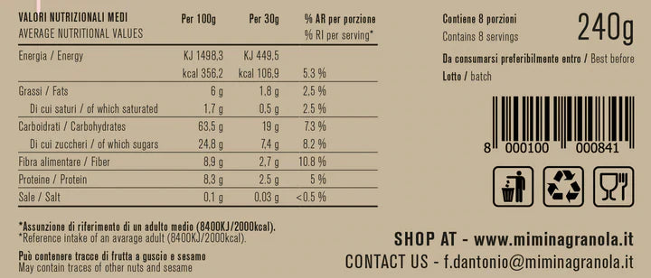 Granola Arancia & Cioccolato Errore di Produzione Scad 2025