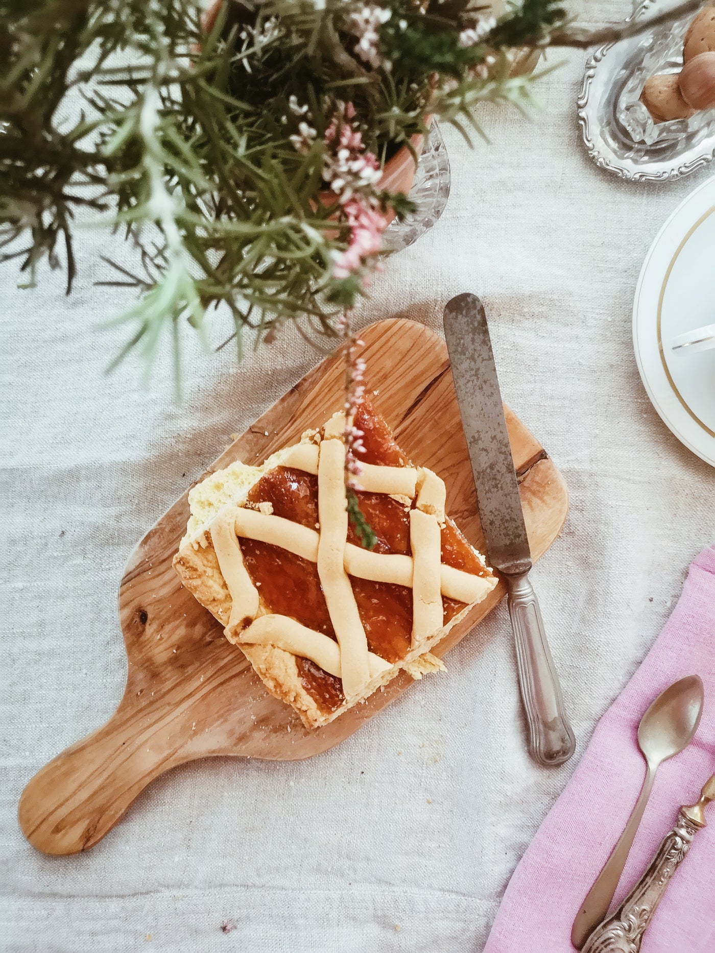 Crostata Vegana con Composta di Pesche