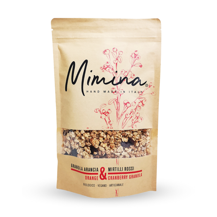 granola arancia e mirtilli rossi